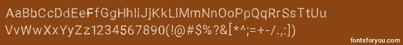 SPAGHETTI SANS Font – White Fonts on Brown Background