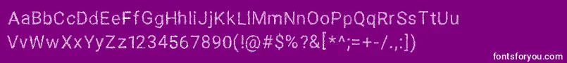 SPAGHETTI SANS Font – White Fonts on Purple Background