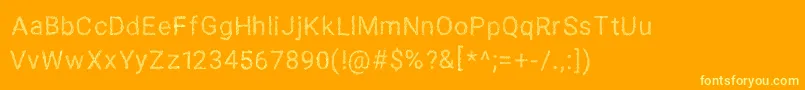 フォントSPAGHETTI SANS – オレンジの背景に黄色の文字