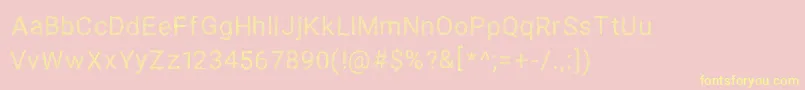 SPAGHETTI SANS Font – Yellow Fonts on Pink Background