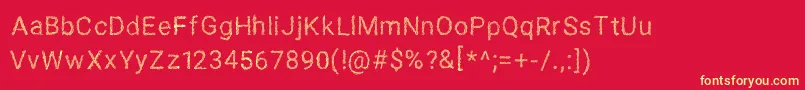 SPAGHETTI SANS Font – Yellow Fonts on Red Background