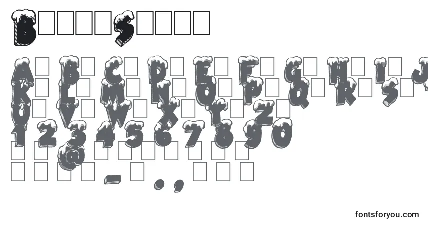 Schriftart BlackSanta – Alphabet, Zahlen, spezielle Symbole