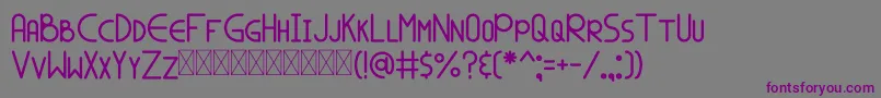 Шрифт SPALA MARS – фиолетовые шрифты на сером фоне