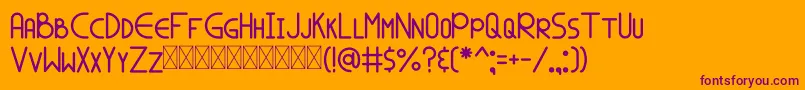 Шрифт SPALA MARS – фиолетовые шрифты на оранжевом фоне