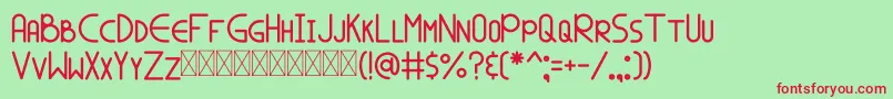 SPALA MARS Font – Red Fonts on Green Background