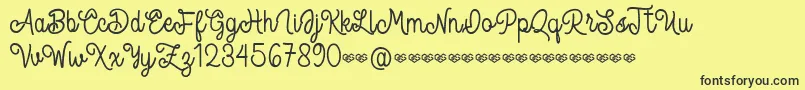 Spandam Font – Black Fonts on Yellow Background