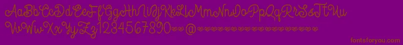 Spandam Font – Brown Fonts on Purple Background