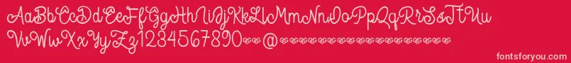 Spandam Font – Pink Fonts on Red Background