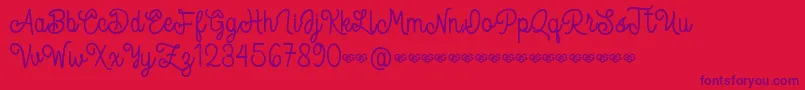 Spandam Font – Purple Fonts on Red Background