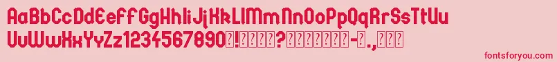 Spanish Castles Font – Red Fonts on Pink Background