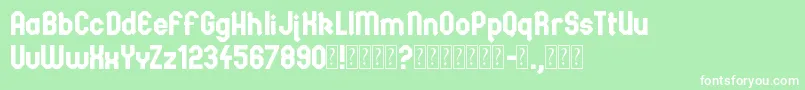 Spanish Castles Font – White Fonts on Green Background