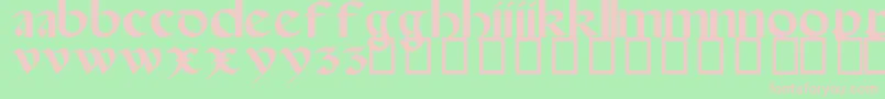 Spanish Round Bookhand, 16th c Font – Pink Fonts on Green Background