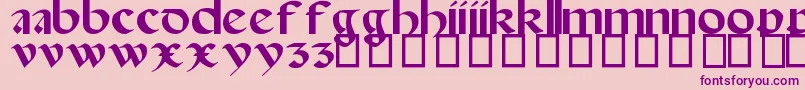 Spanish Round Bookhand, 16th c Font – Purple Fonts on Pink Background