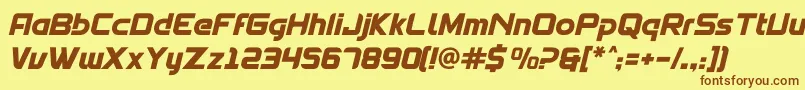 Spantaran Font – Brown Fonts on Yellow Background