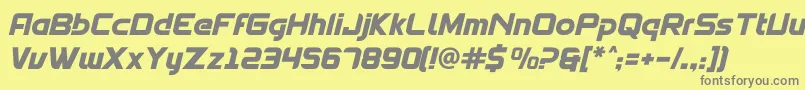 Spantaran Font – Gray Fonts on Yellow Background