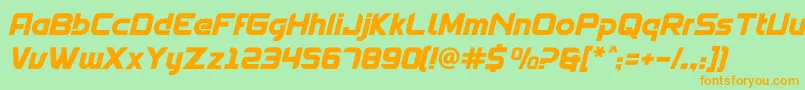 Spantaran Font – Orange Fonts on Green Background