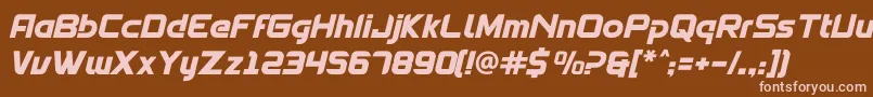 Spantaran Font – Pink Fonts on Brown Background