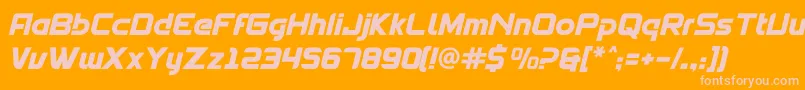 Spantaran Font – Pink Fonts on Orange Background