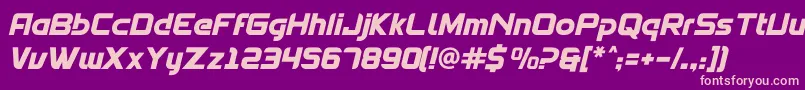 Spantaran Font – Pink Fonts on Purple Background
