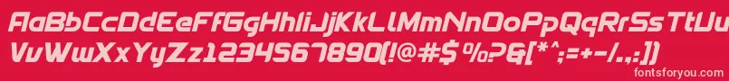 Spantaran Font – Pink Fonts on Red Background