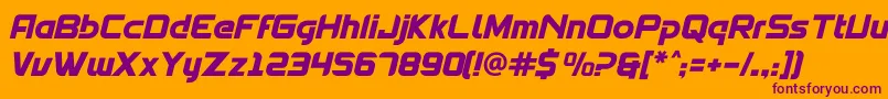 Spantaran Font – Purple Fonts on Orange Background