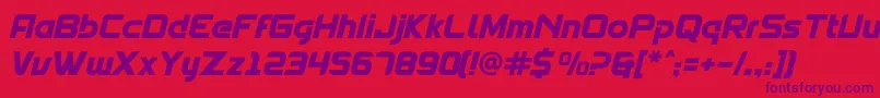 Spantaran Font – Purple Fonts on Red Background