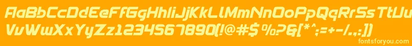 Spantaran Font – Yellow Fonts on Orange Background
