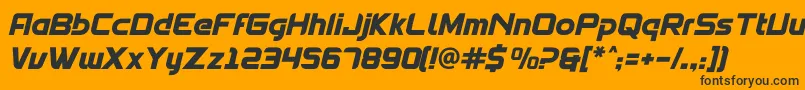 Spantaran Font – Black Fonts on Orange Background