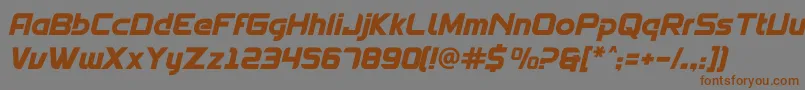 Spantaran Font – Brown Fonts on Gray Background