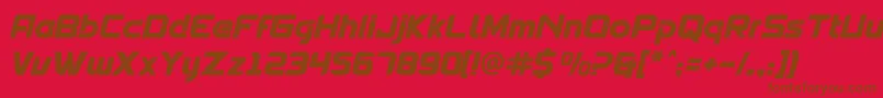Spantaran Font – Brown Fonts on Red Background