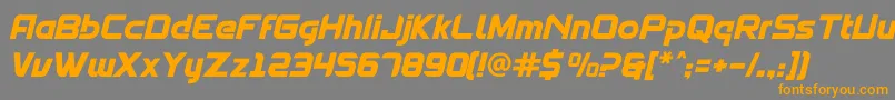 Spantaran Font – Orange Fonts on Gray Background