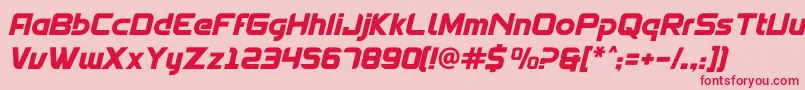Spantaran Font – Red Fonts on Pink Background