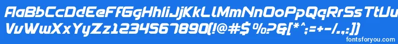 Spantaran Font – White Fonts on Blue Background