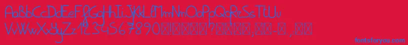 フォントSpark – 赤い背景に青い文字