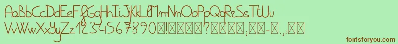 Spark Font – Brown Fonts on Green Background