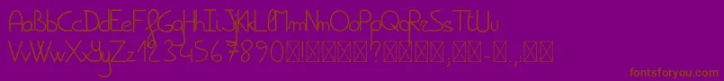 Spark Font – Brown Fonts on Purple Background