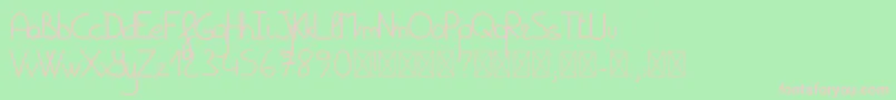 Spark Font – Pink Fonts on Green Background