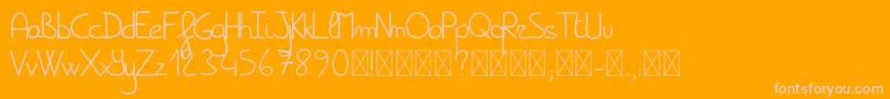 Spark-fontti – vaaleanpunaiset fontit oranssilla taustalla