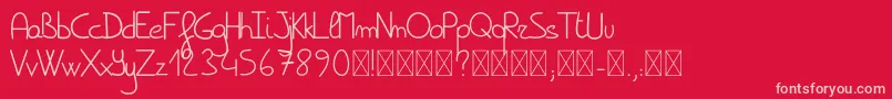 Spark Font – Pink Fonts on Red Background