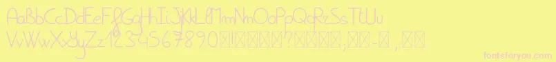 Spark Font – Pink Fonts on Yellow Background