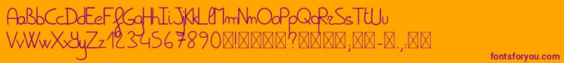 Spark-fontti – violetit fontit oranssilla taustalla