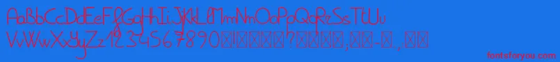 Spark Font – Red Fonts on Blue Background
