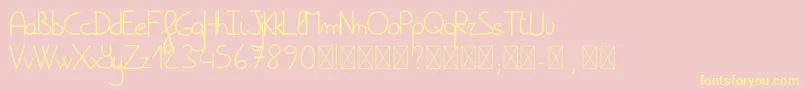 Spark Font – Yellow Fonts on Pink Background