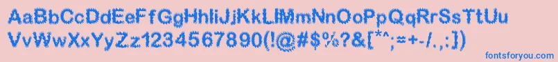 Sparkplucked Font – Blue Fonts on Pink Background