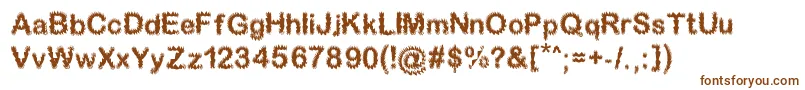 Sparkplucked Font – Brown Fonts on White Background