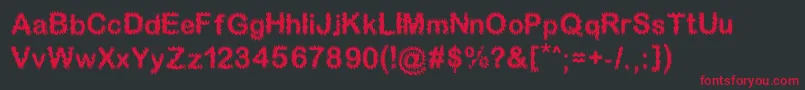 Sparkplucked Font – Red Fonts on Black Background
