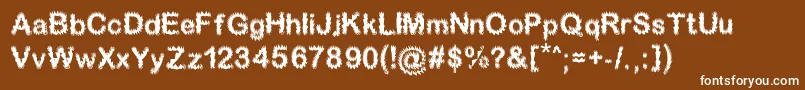 Sparkplucked Font – White Fonts on Brown Background