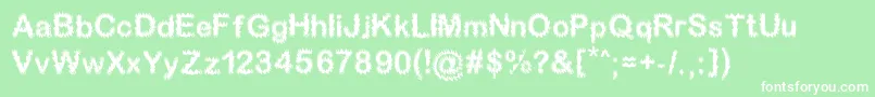 Sparkplucked Font – White Fonts on Green Background