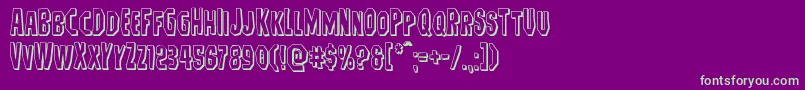 Hitchblock3D Font – Green Fonts on Purple Background