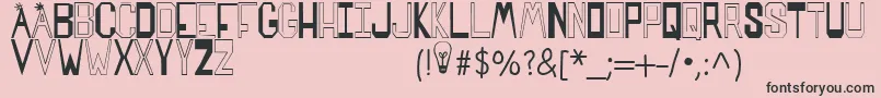 フォントSPARKS MADE US – ピンクの背景に黒い文字